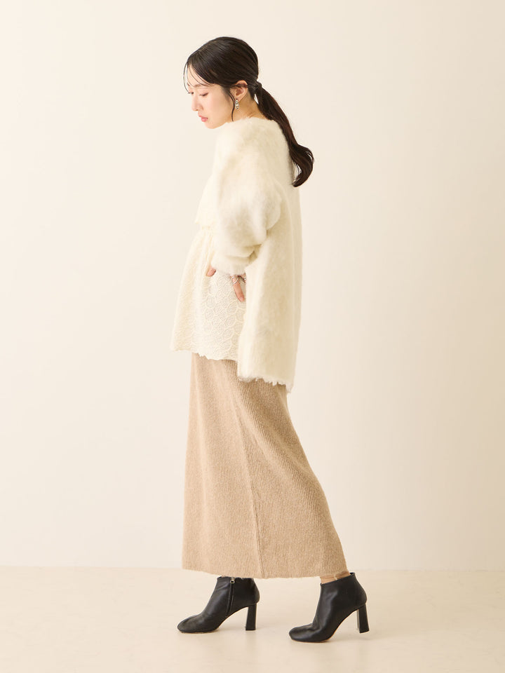 ニットタイトスカート Beige