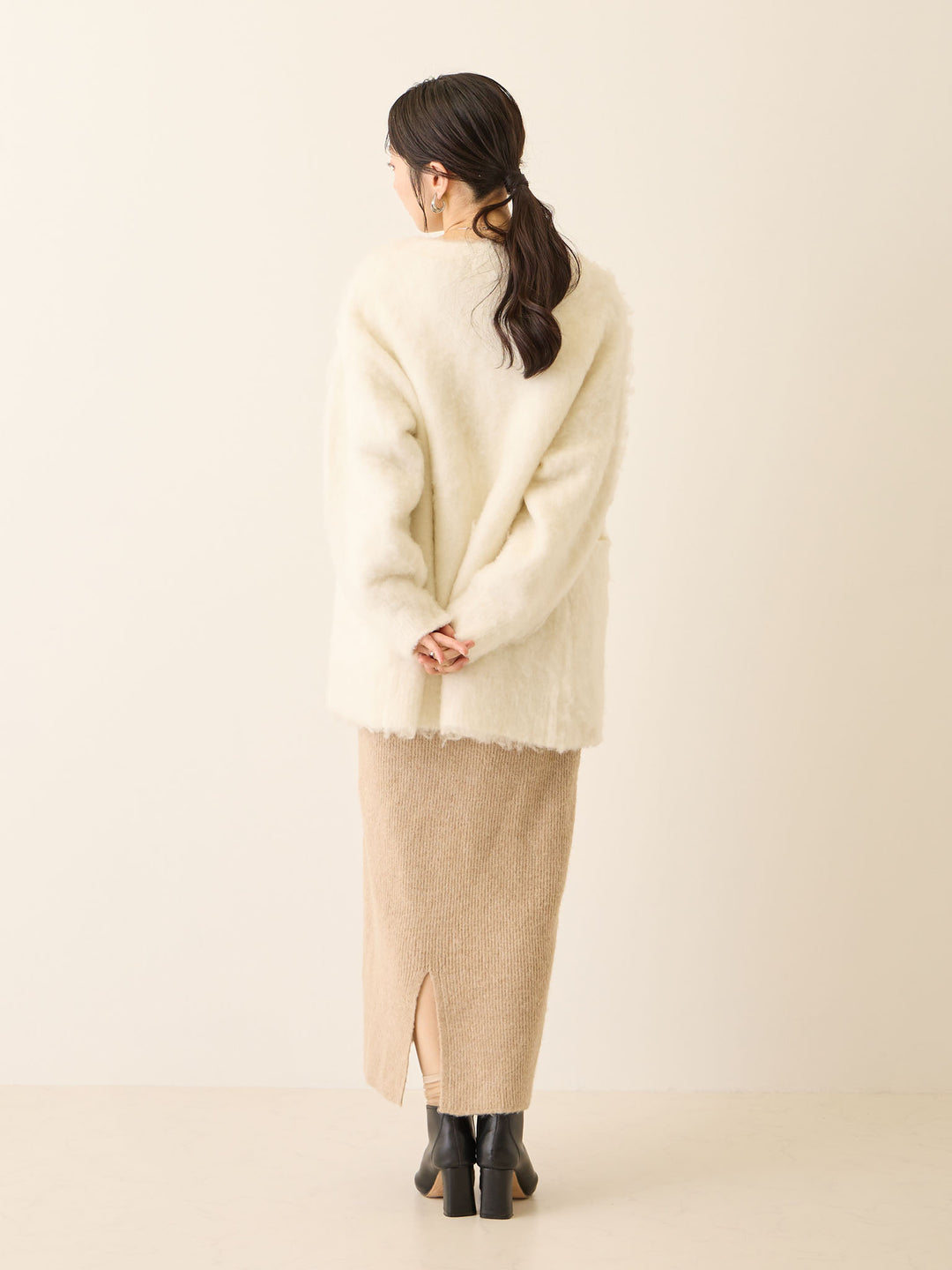 ニットタイトスカート Beige