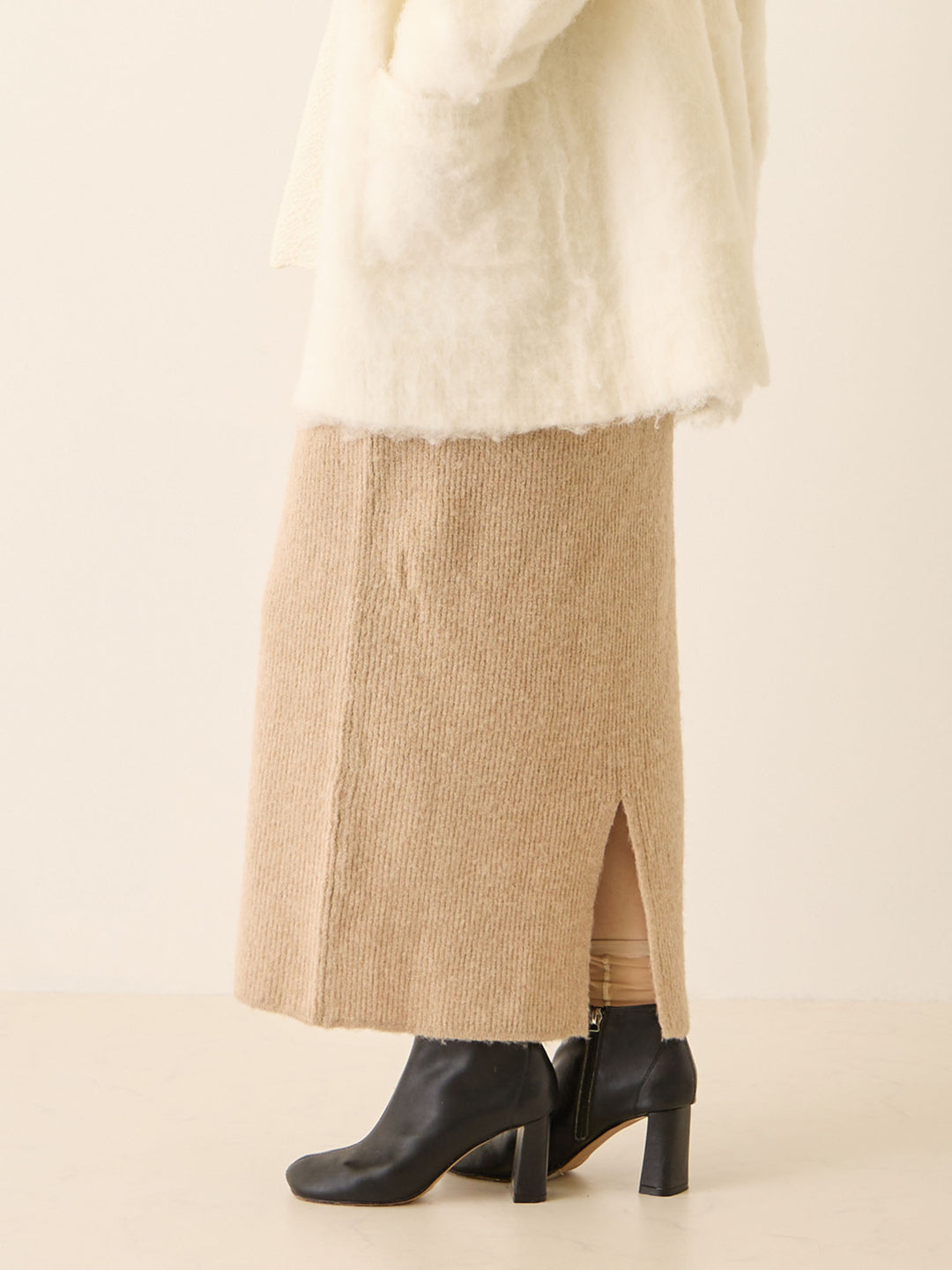 ニットタイトスカート Beige
