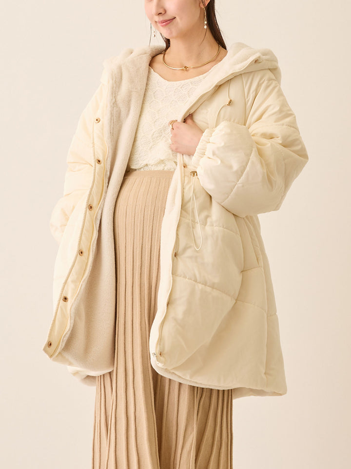 ダッカー付き中綿アウター Ecru