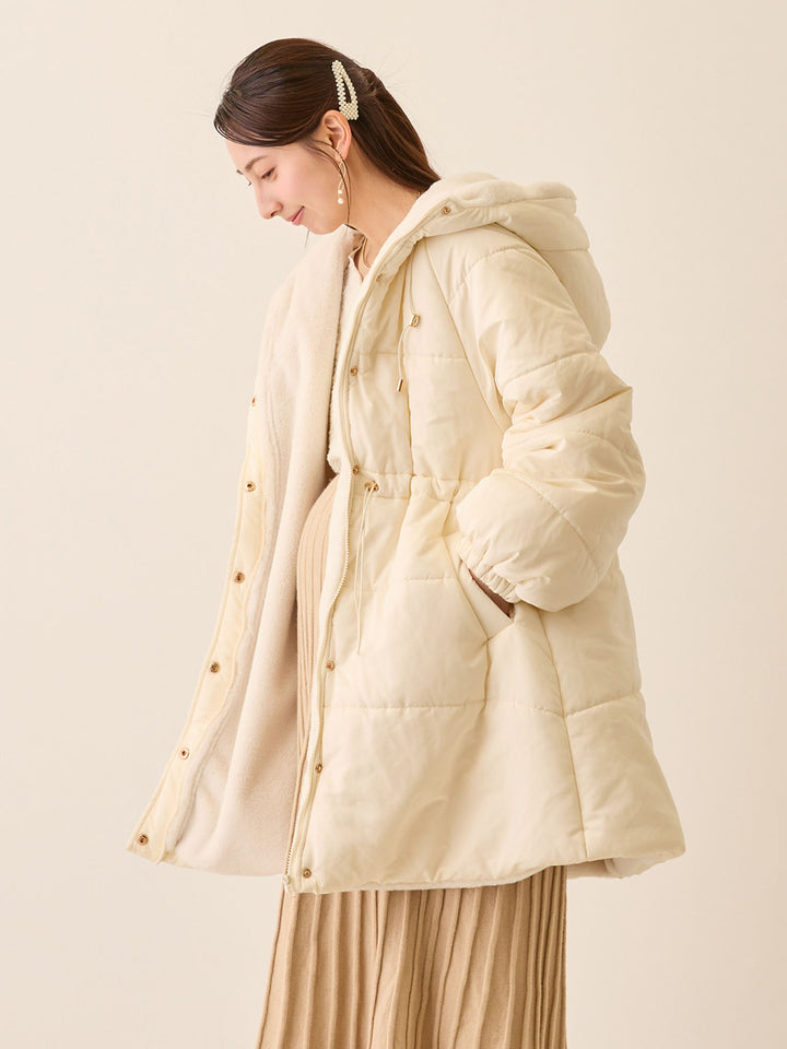 ダッカー付き中綿アウター Ecru