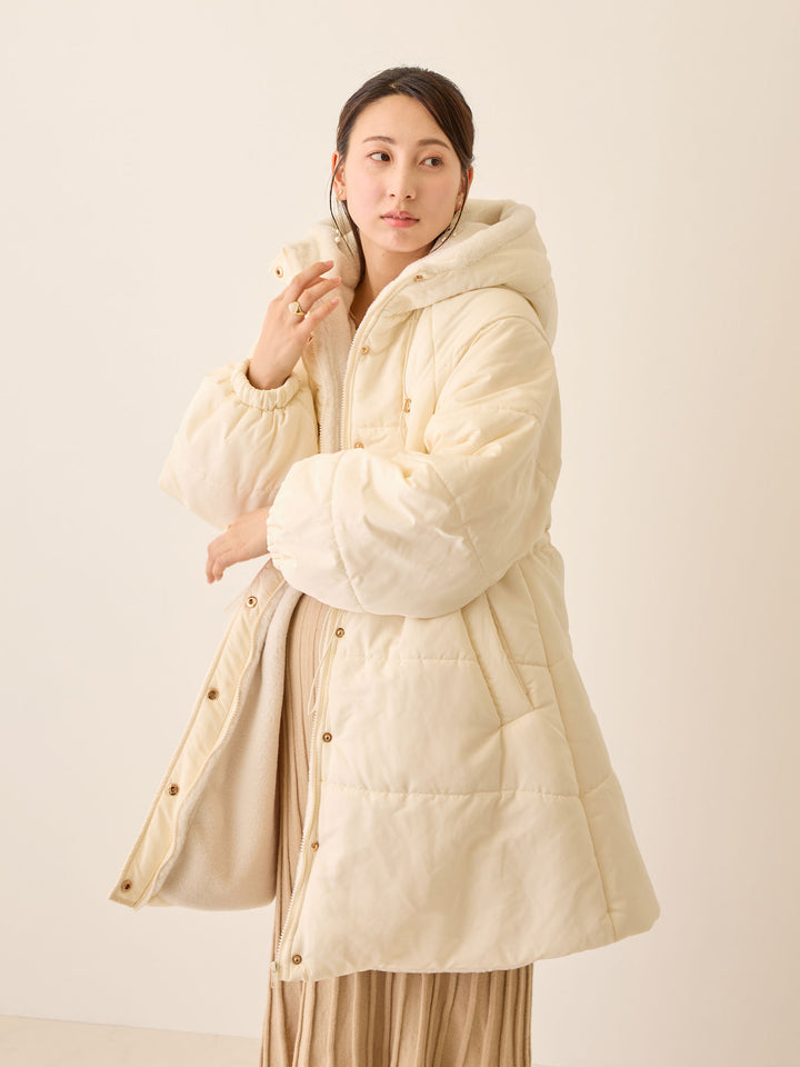 ダッカー付き中綿アウター Ecru