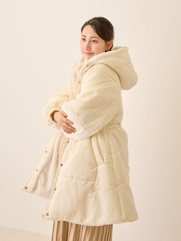 ダッカー付き中綿アウター Ecru