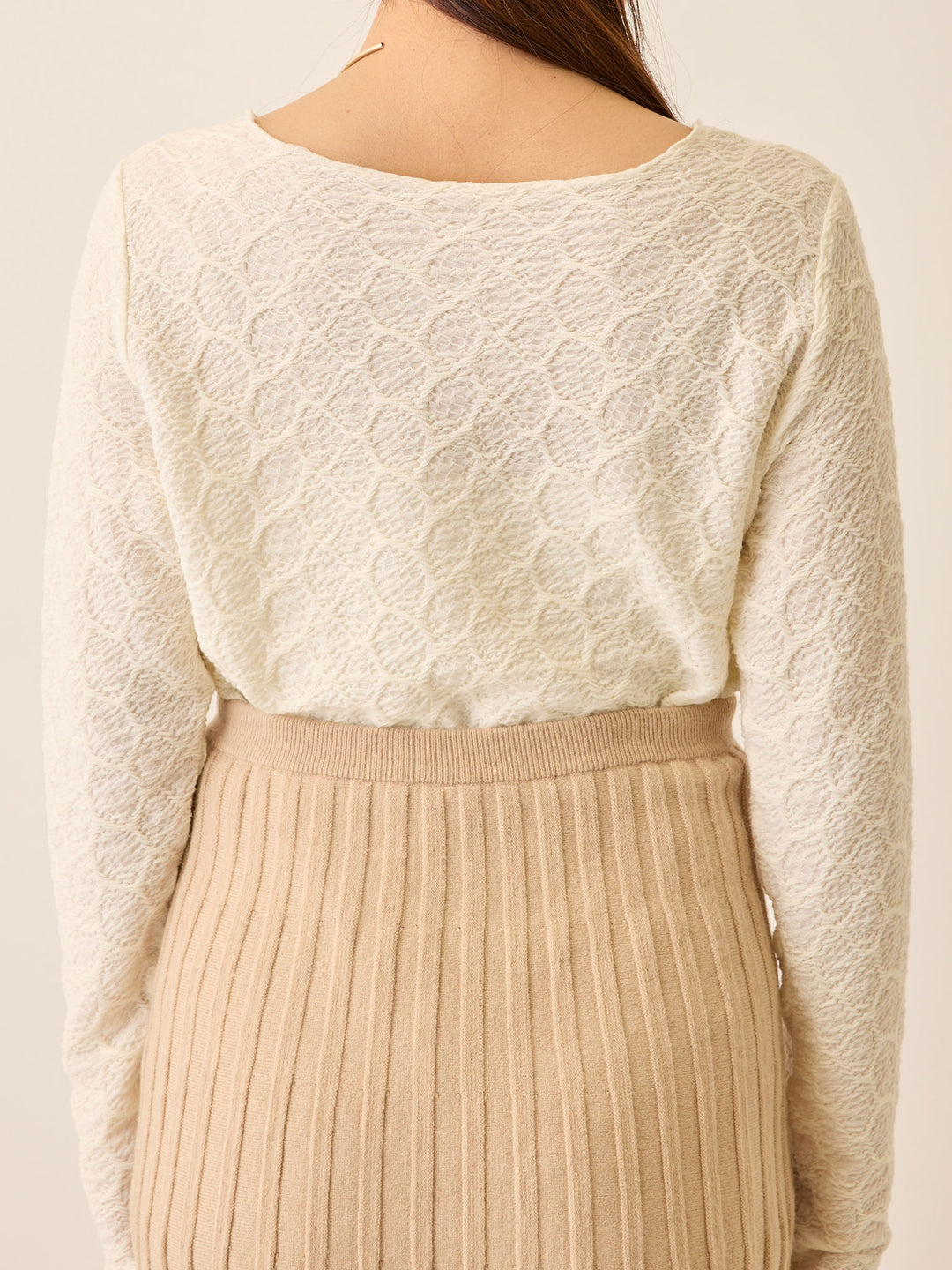 ニットプリーツスカート Beige