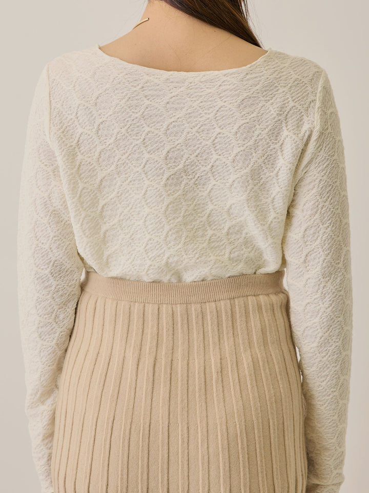 ニットプリーツスカート Beige