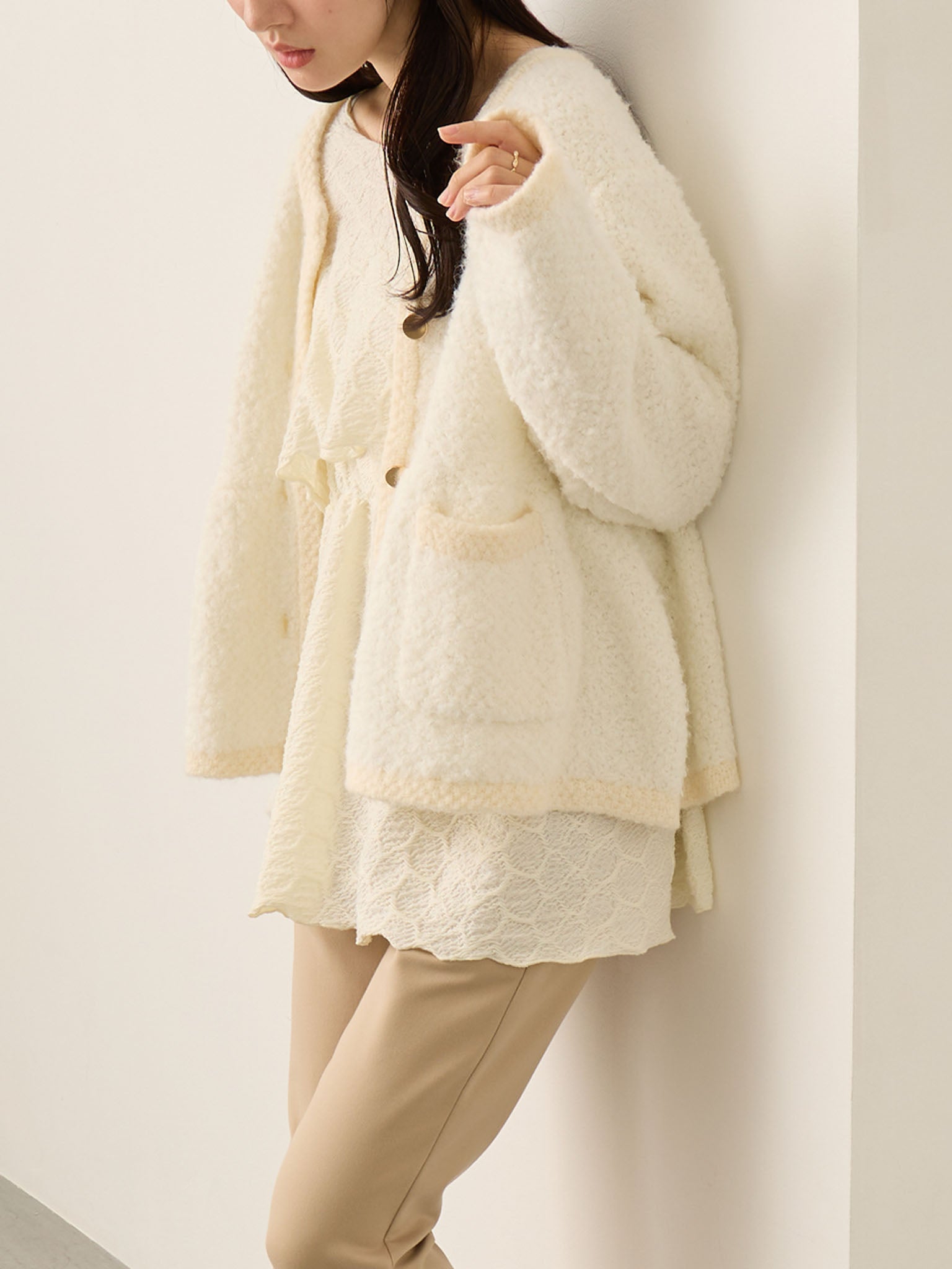 ニットジャケット Ecru – honono for mom&baby