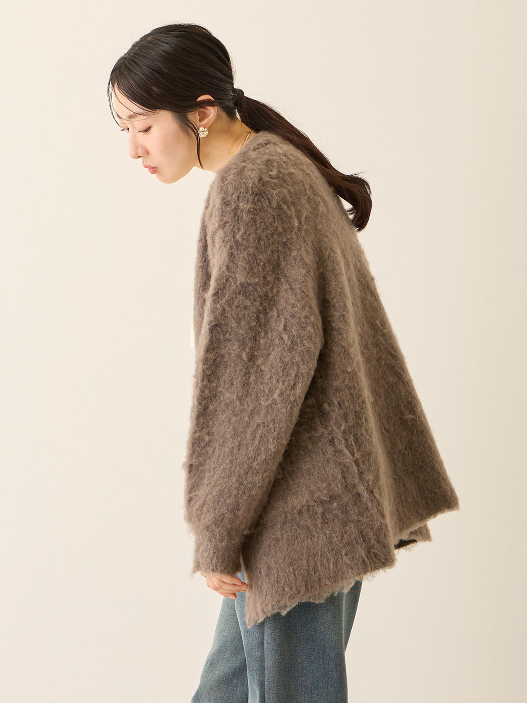 ふわシャギーカーディガン Gray