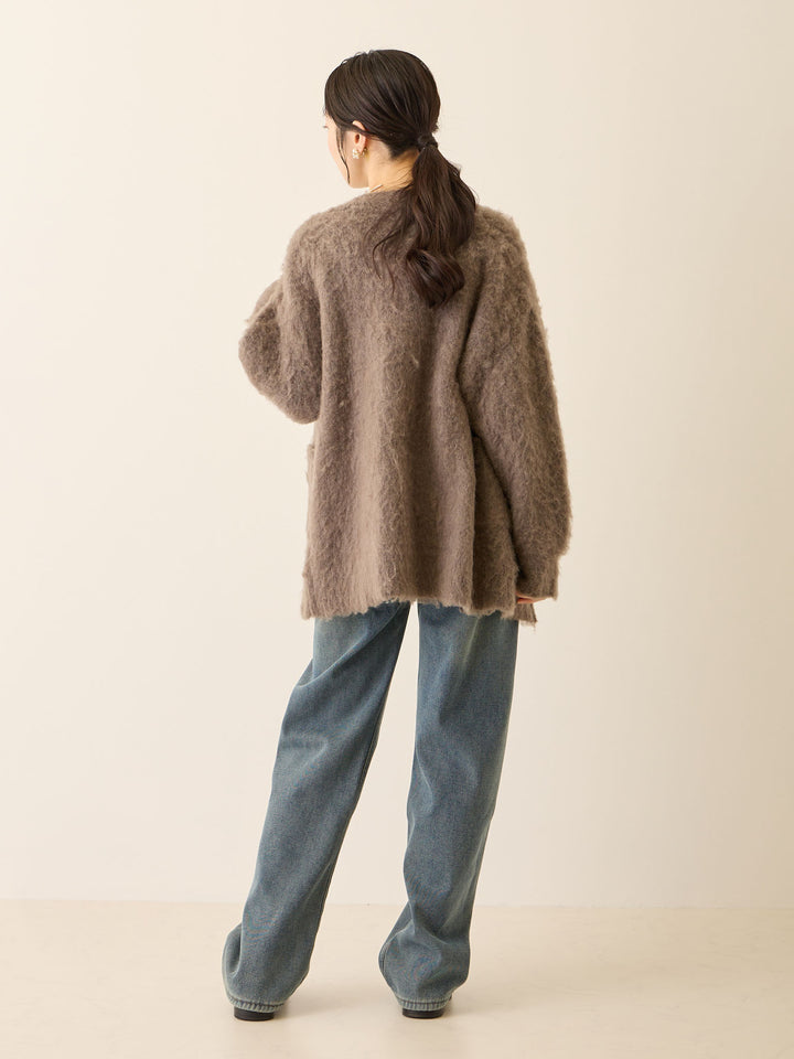 ふわシャギーカーディガン Gray