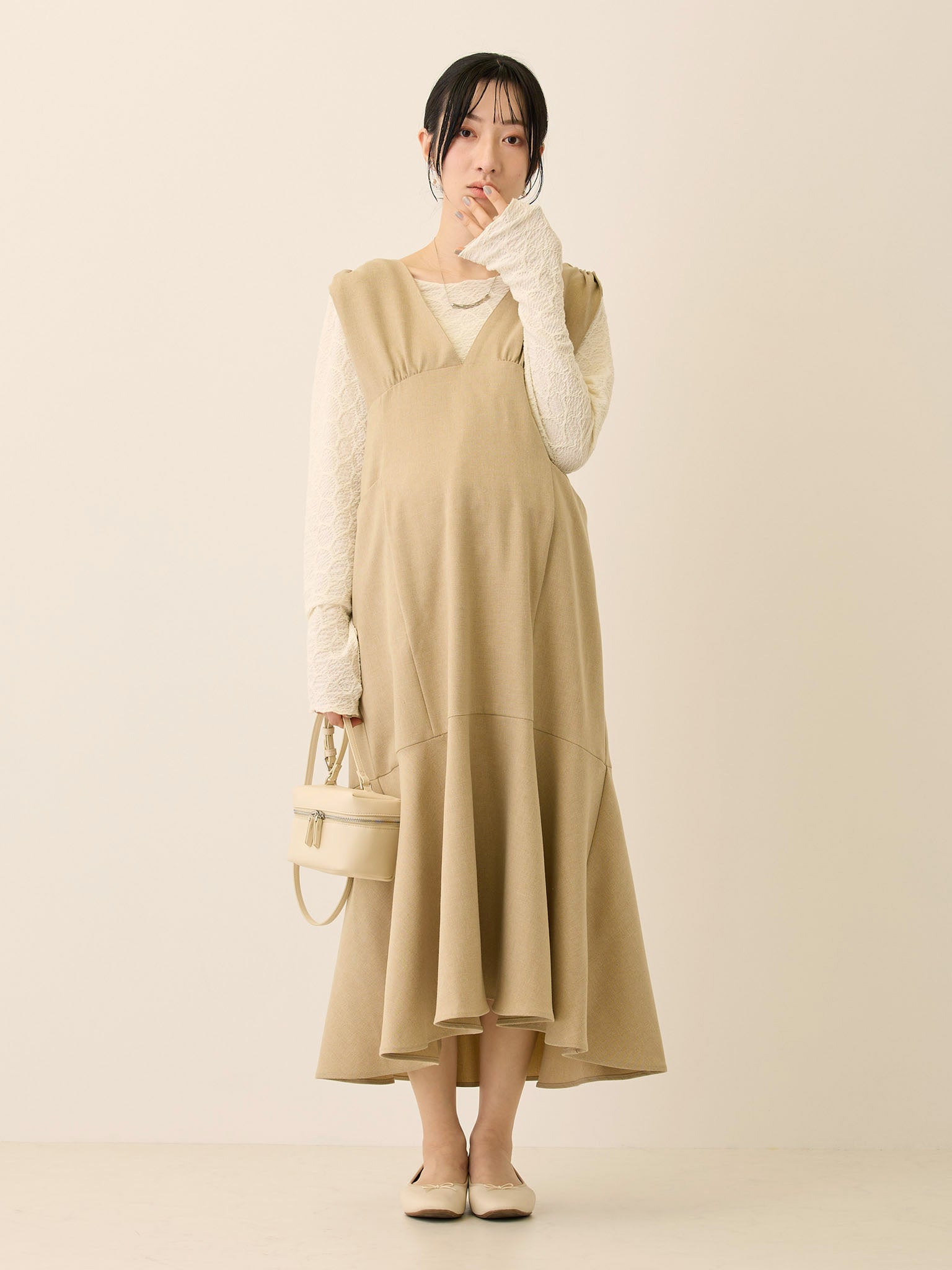 ツイードジャンパースカート Beige – honono for mom&baby
