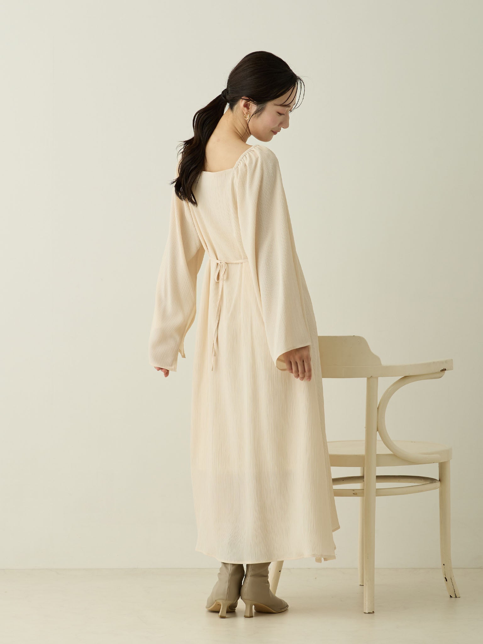 スリットスリーブワンピース Ecru