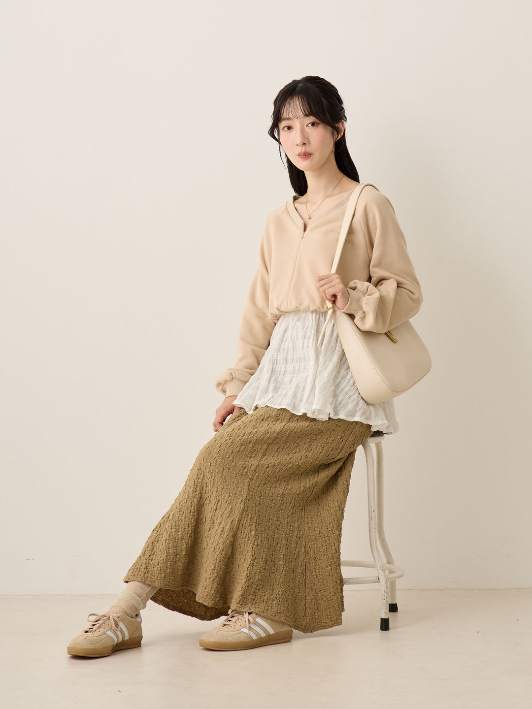 ストレッチマーメイドスカート Khaki