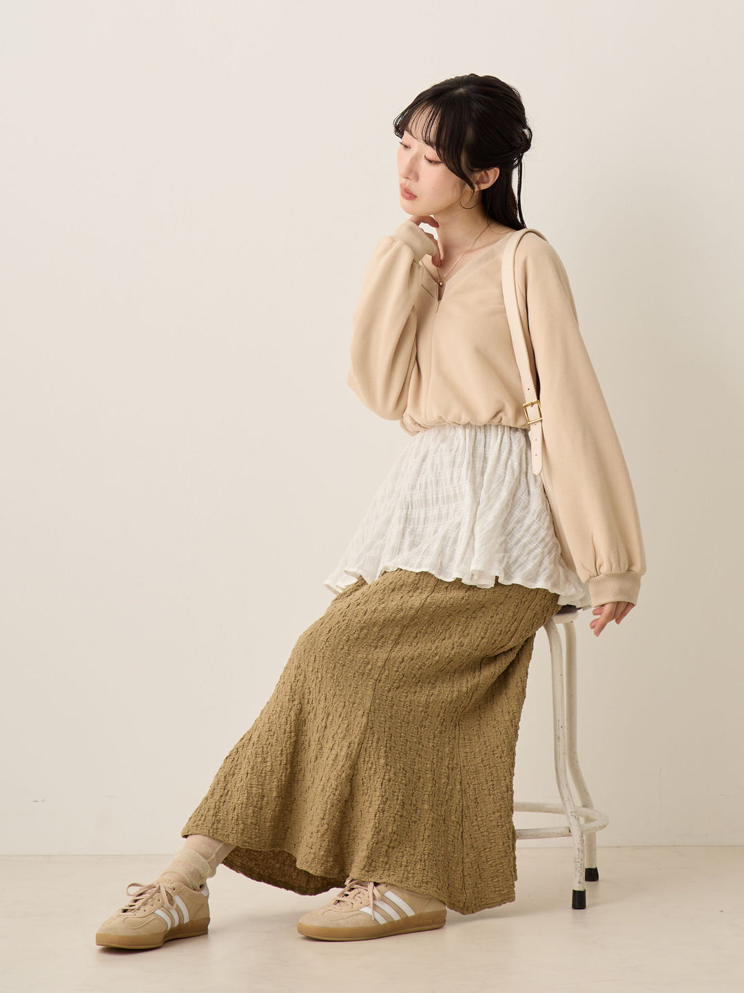 ストレッチマーメイドスカート Khaki