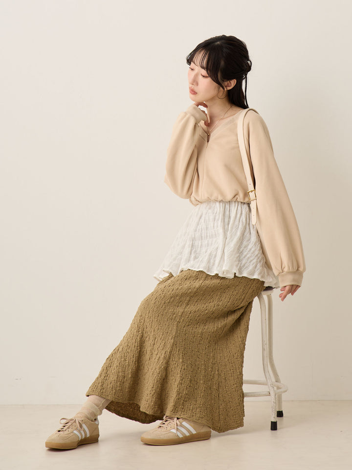 ストレッチマーメイドスカート Khaki