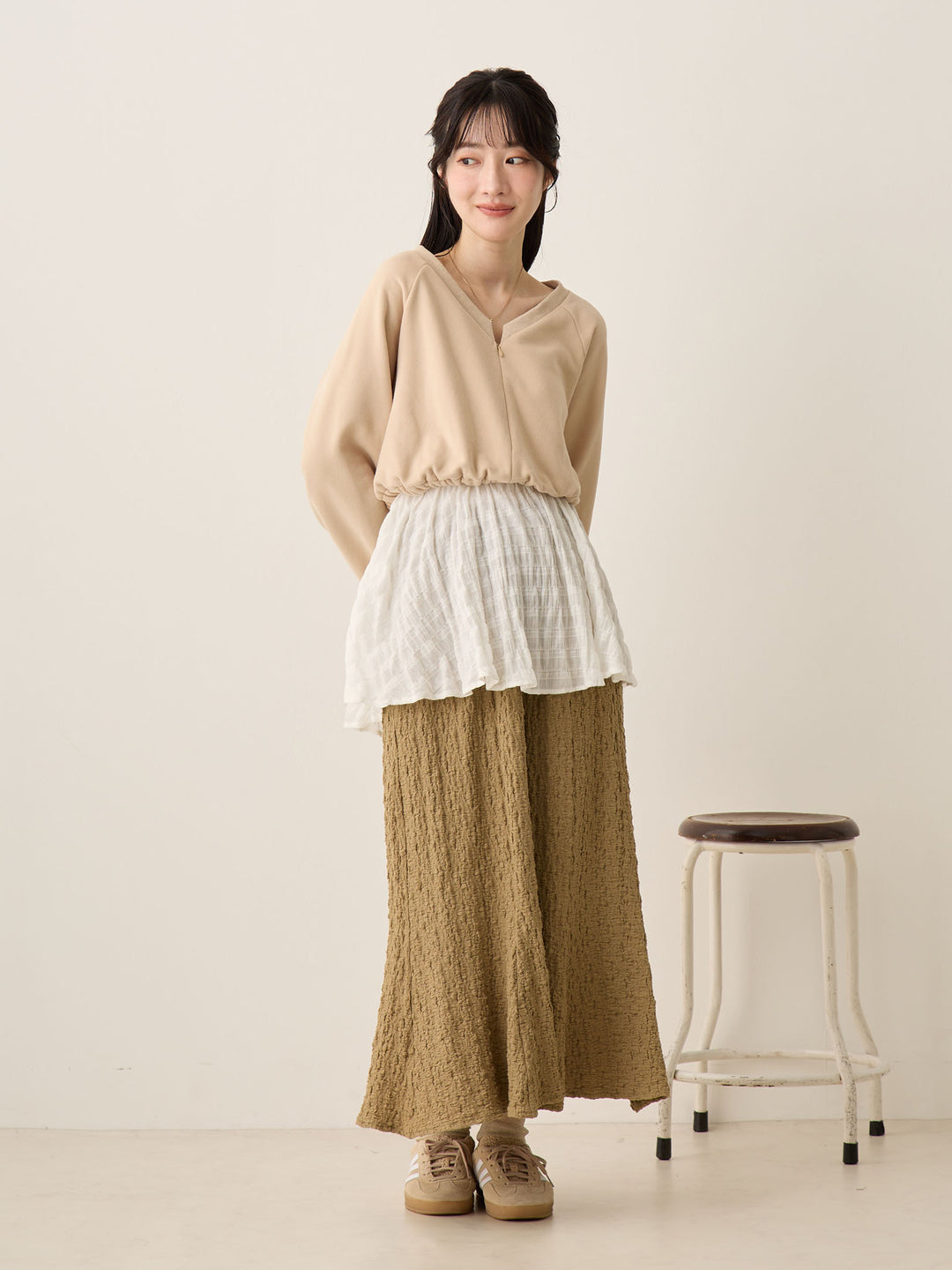ストレッチマーメイドスカート Khaki