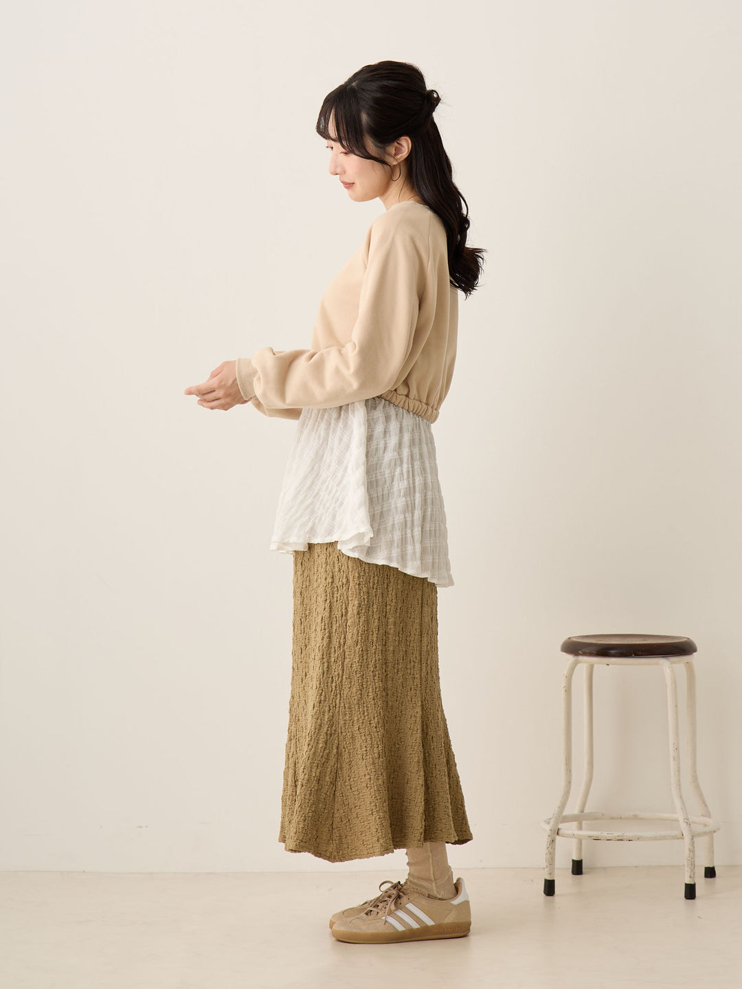 ストレッチマーメイドスカート Khaki