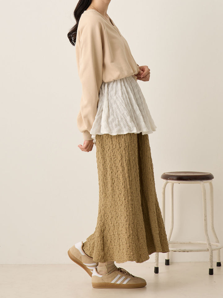 米色多层运动衫