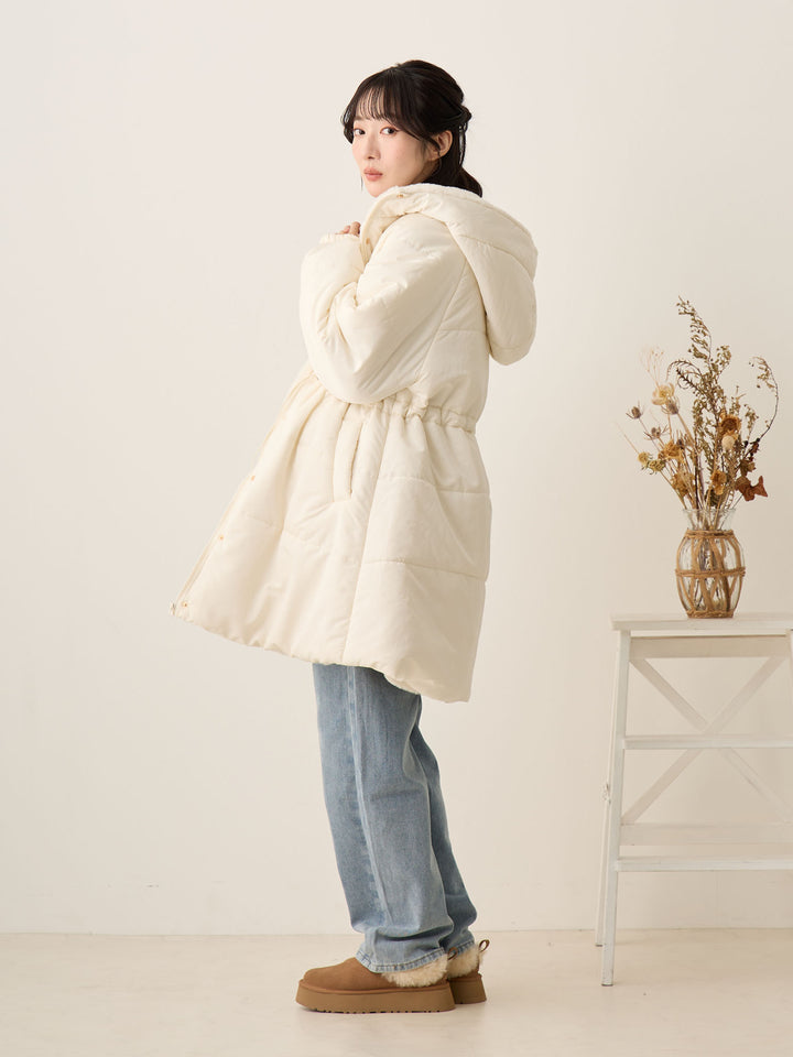 [孕妇/产后] 鸭绒外套 米色填充外套