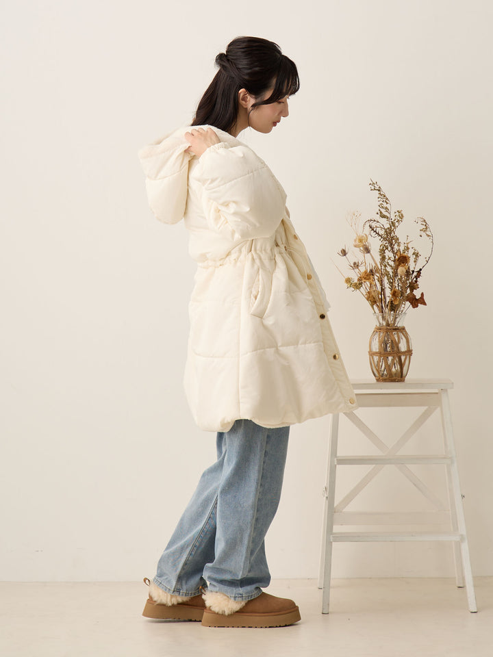 [孕妇/产后] 鸭绒外套 米色填充外套