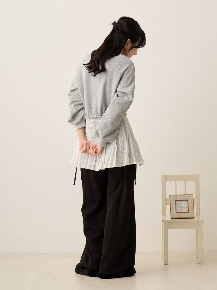 侧边蝴蝶结裤 黑色