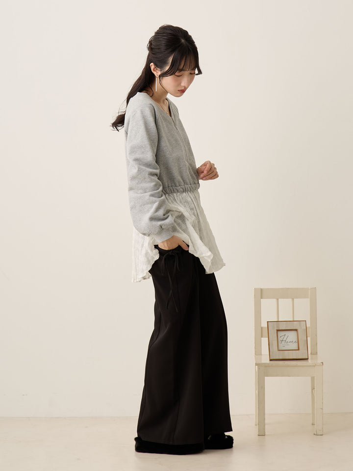 灰色多层运动衫