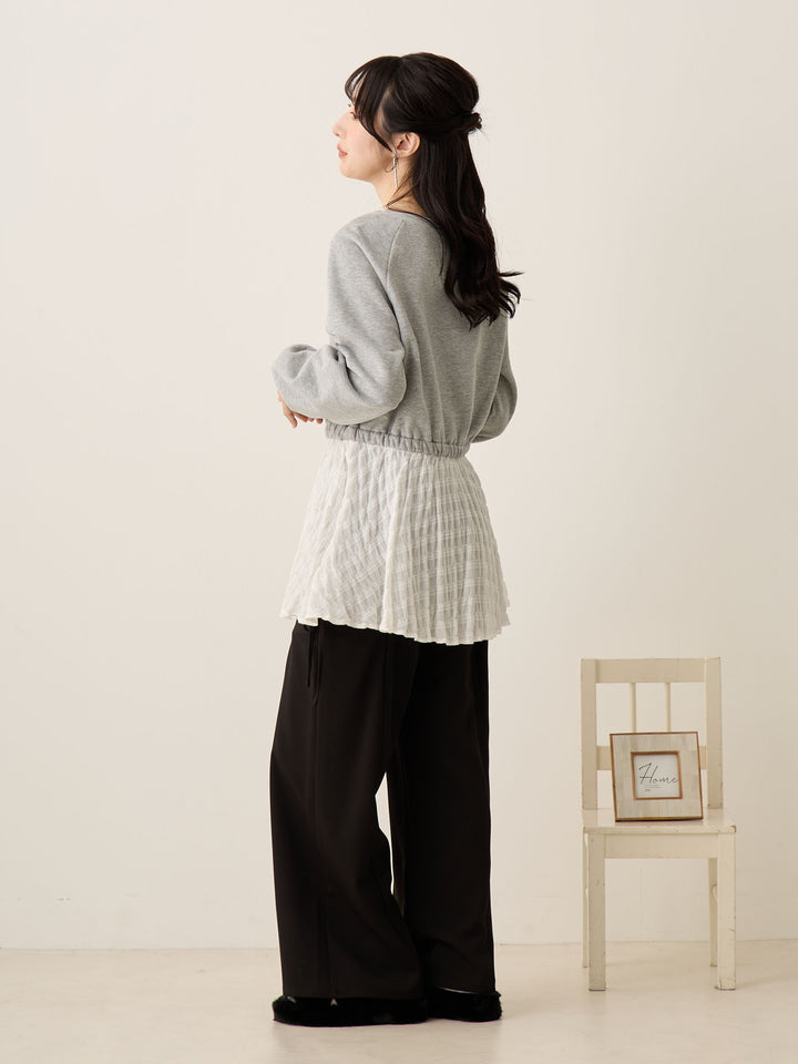 侧边蝴蝶结裤 黑色