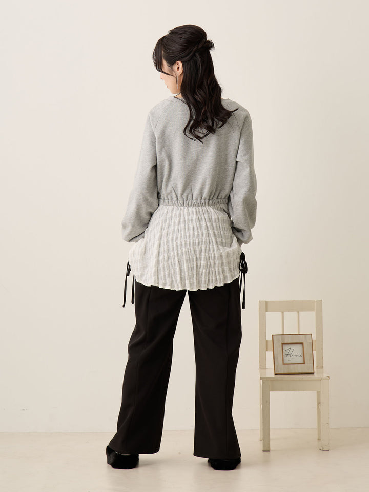 侧边蝴蝶结裤 黑色