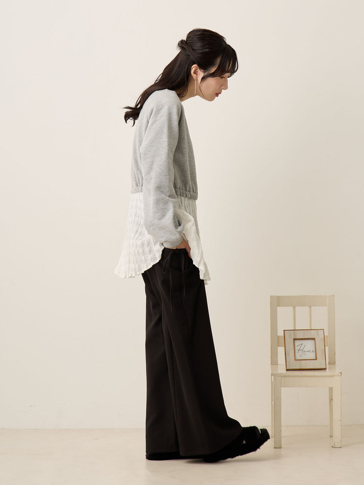 侧边蝴蝶结裤 黑色