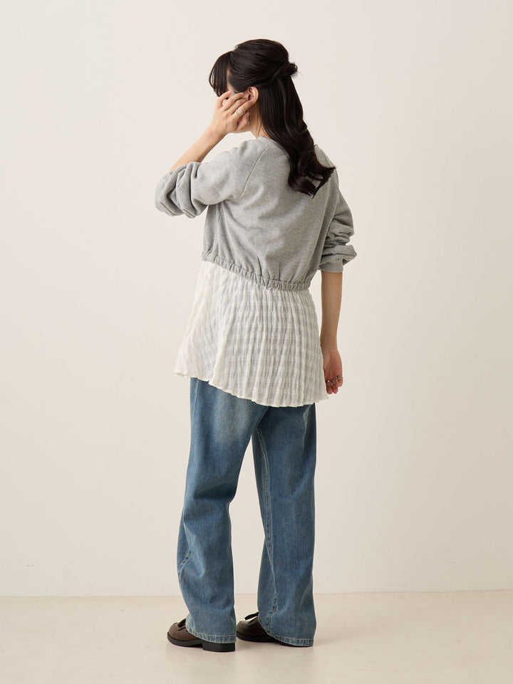 灰色多层运动衫