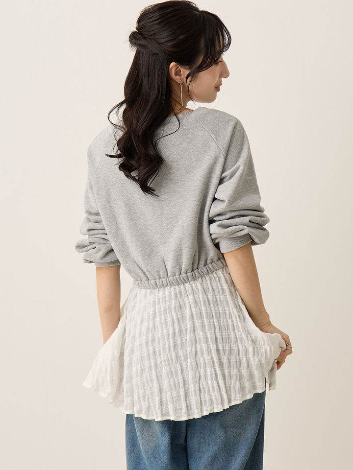 灰色多层运动衫