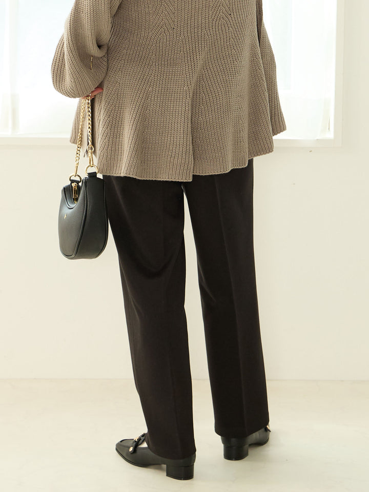 拉绒孕妇裤，塑造美丽双腿，黑色