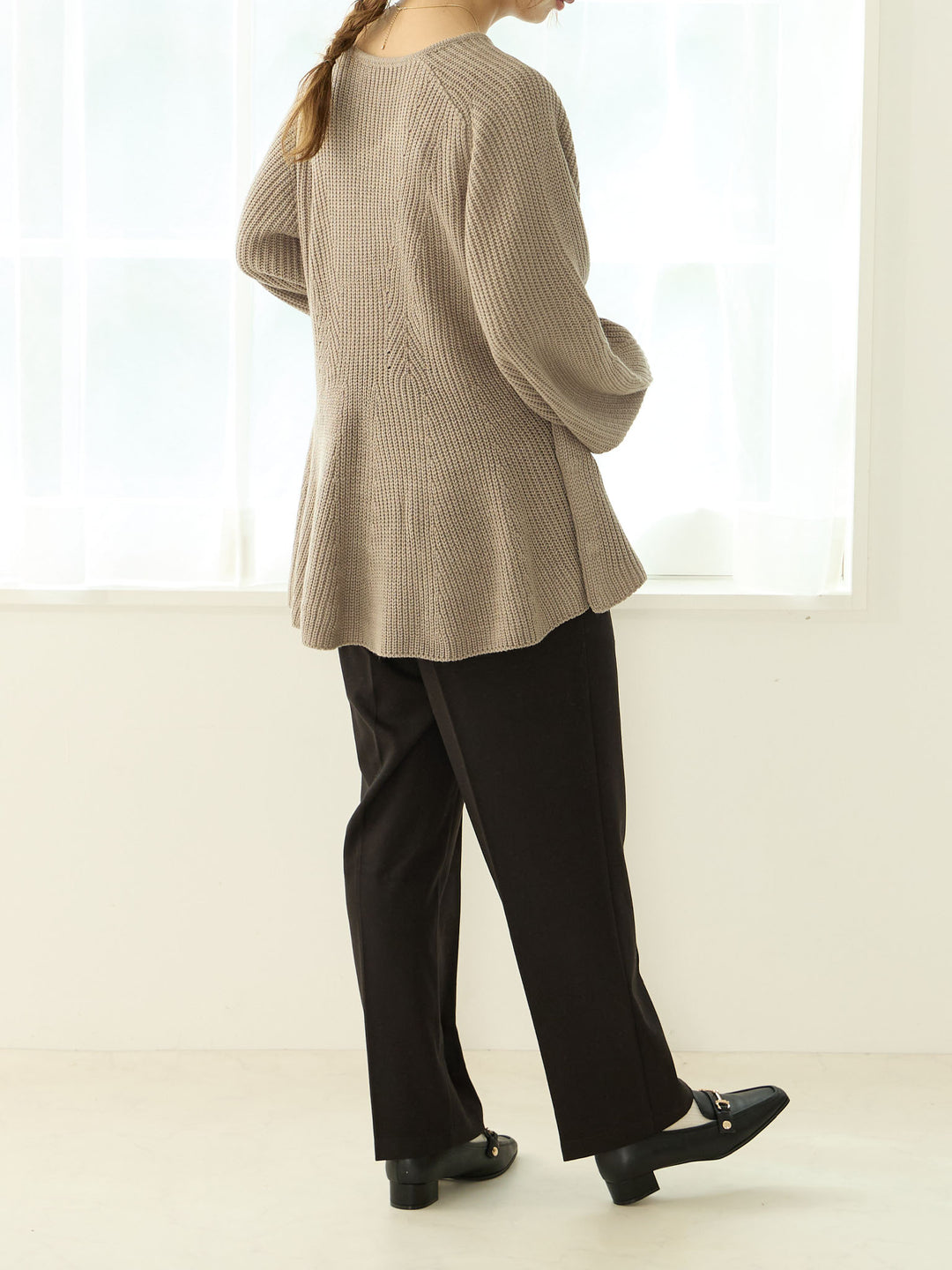 拉绒孕妇裤，塑造美丽双腿，黑色