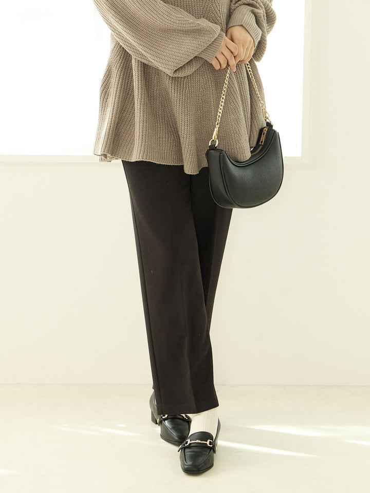 拉绒孕妇裤，塑造美丽双腿，黑色