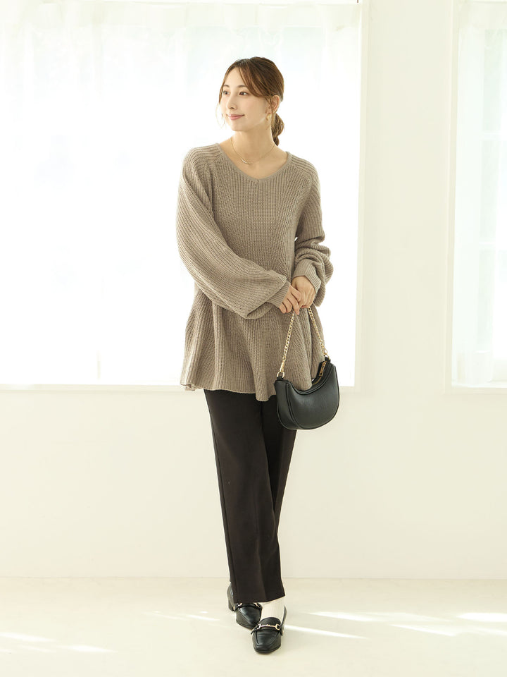 拉绒孕妇裤，塑造美丽双腿，黑色