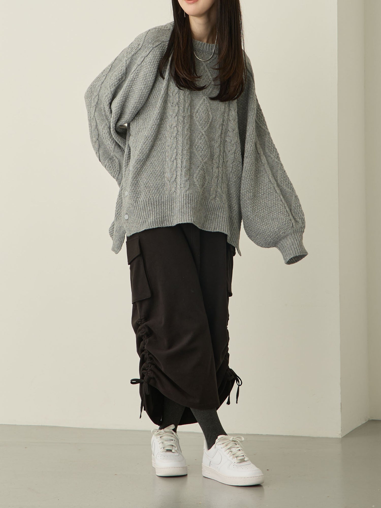 フリースカーゴスカート Black