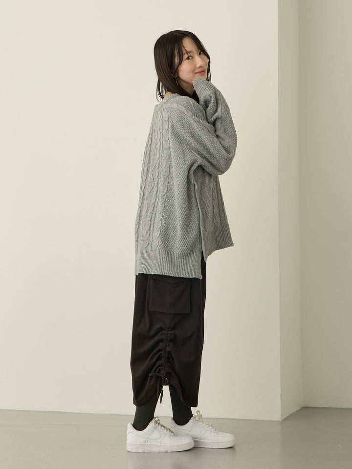 黑色羊毛工装裙