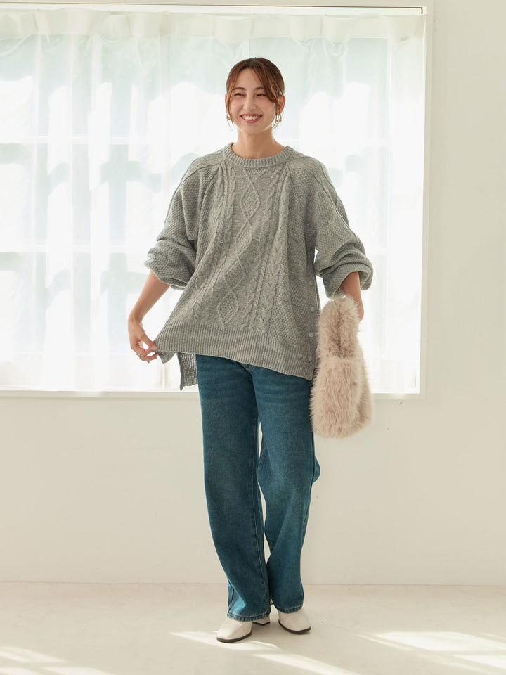 蟒蛇纹衬里长款牛仔布