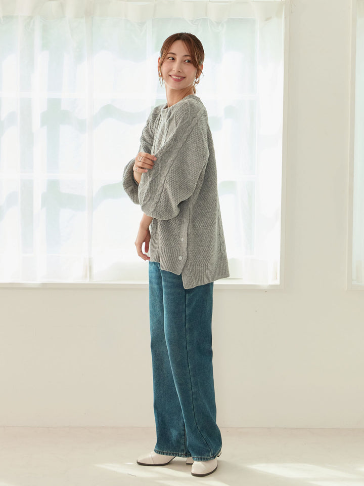 蟒蛇纹衬里长款牛仔布