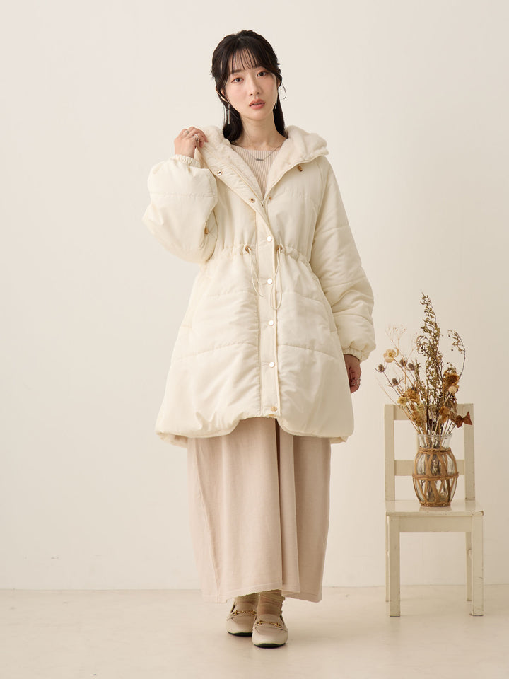 [孕妇/产后] 鸭绒外套 米色填充外套