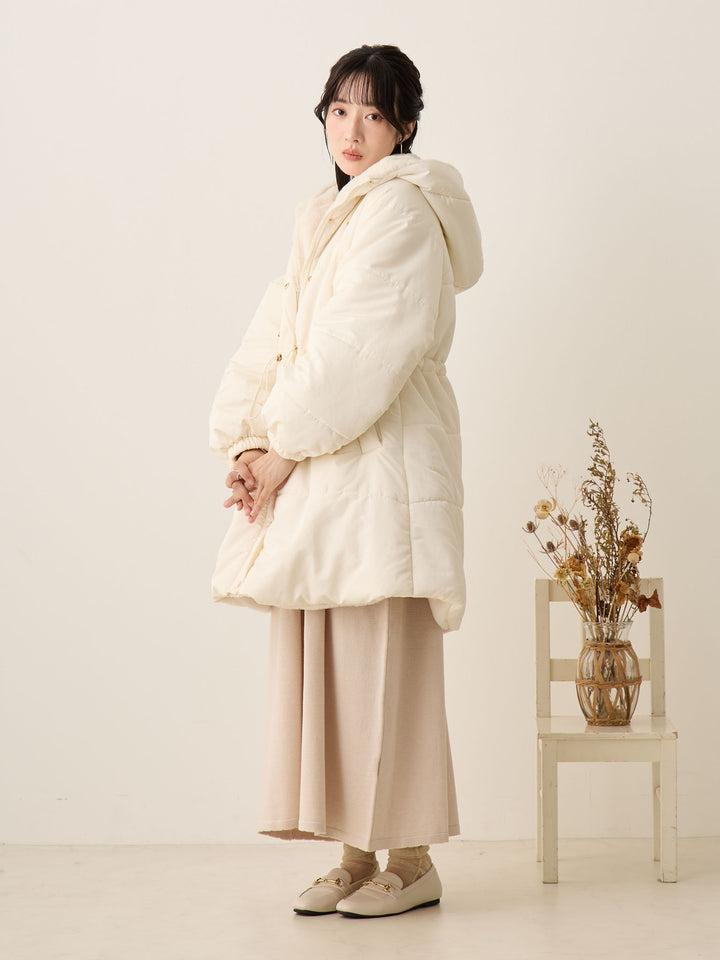 [孕妇/产后] 鸭绒外套 米色填充外套