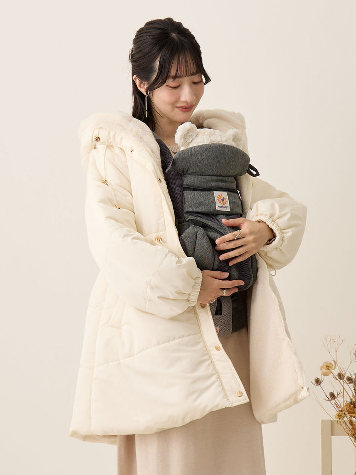 [孕妇/产后] 鸭绒外套 米色填充外套
