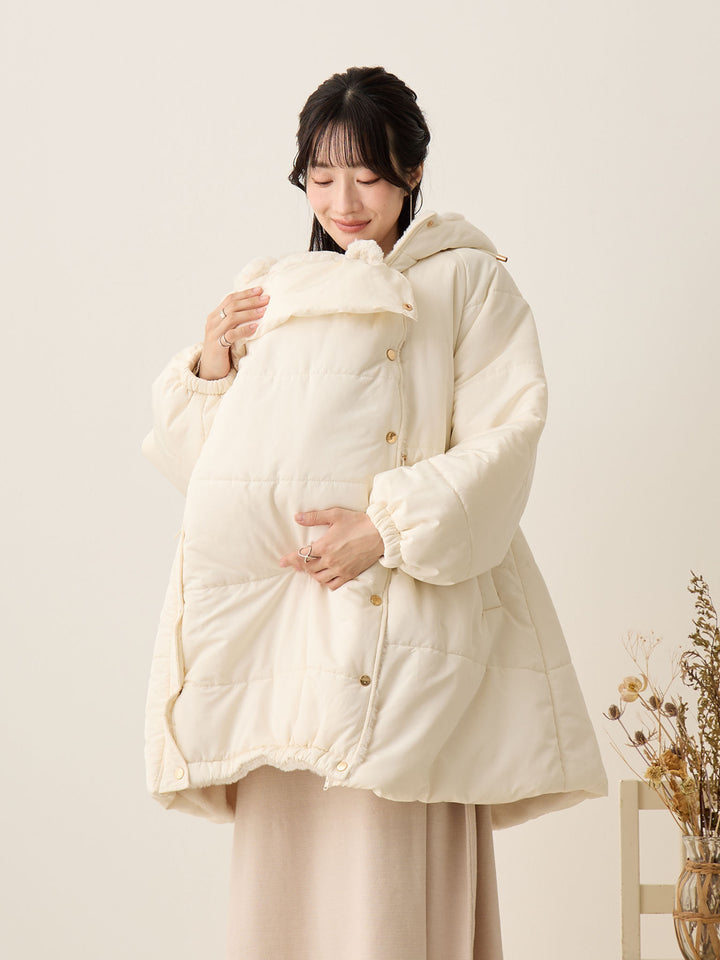 [孕妇/产后] 鸭绒外套 米色填充外套