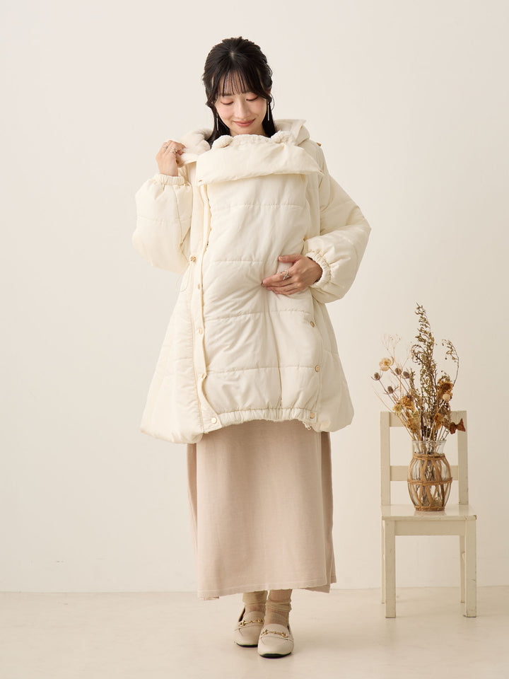 [孕妇/产后] 鸭绒外套 米色填充外套