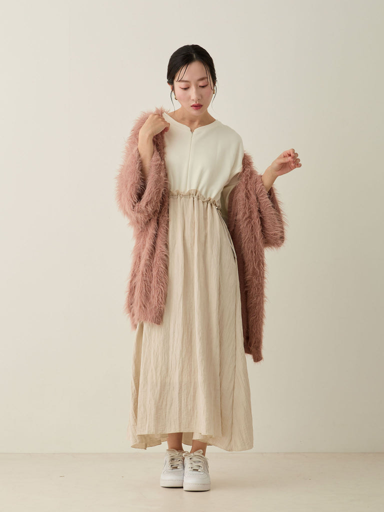 フラッフィーカーディガン Dusty pink – honono for mom&baby