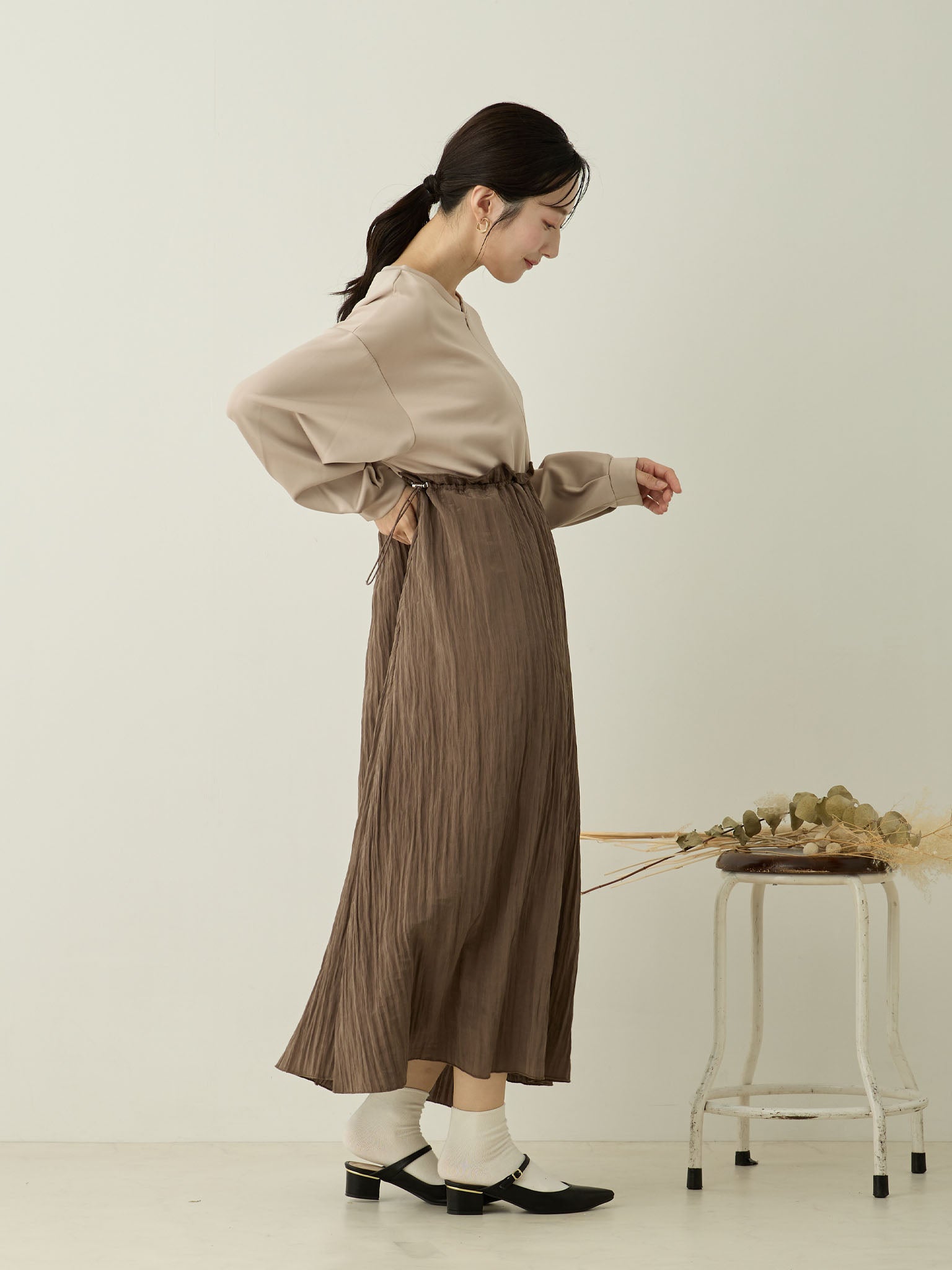 シモンズグランドセール – Greige 軽量トレーナードッキングワンピース honono mom&baby for マタニティ
