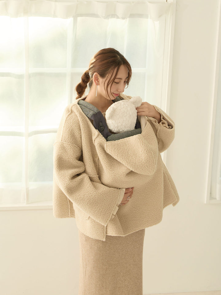 双面 Boa Ducker 夹克，米色