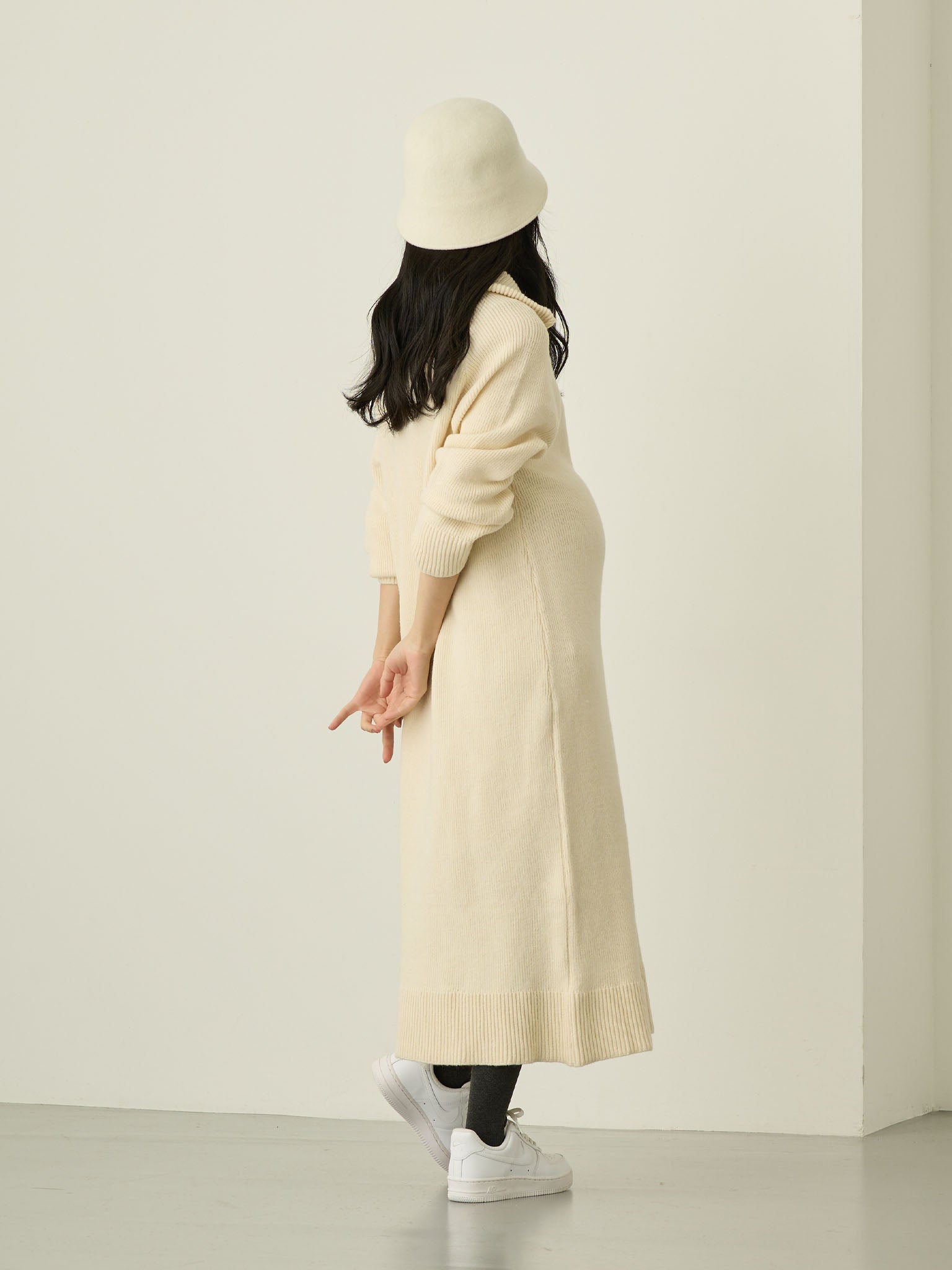 T pon様 C6683 ハーフジップニットワンピ T pon様 C6683 ハーフジップニットワンピ ハーフジップニット