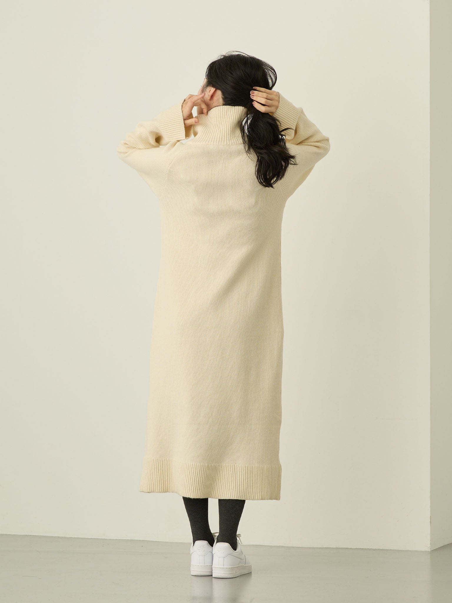 ハーフジップニットワンピース Ivory – honono for mom&baby