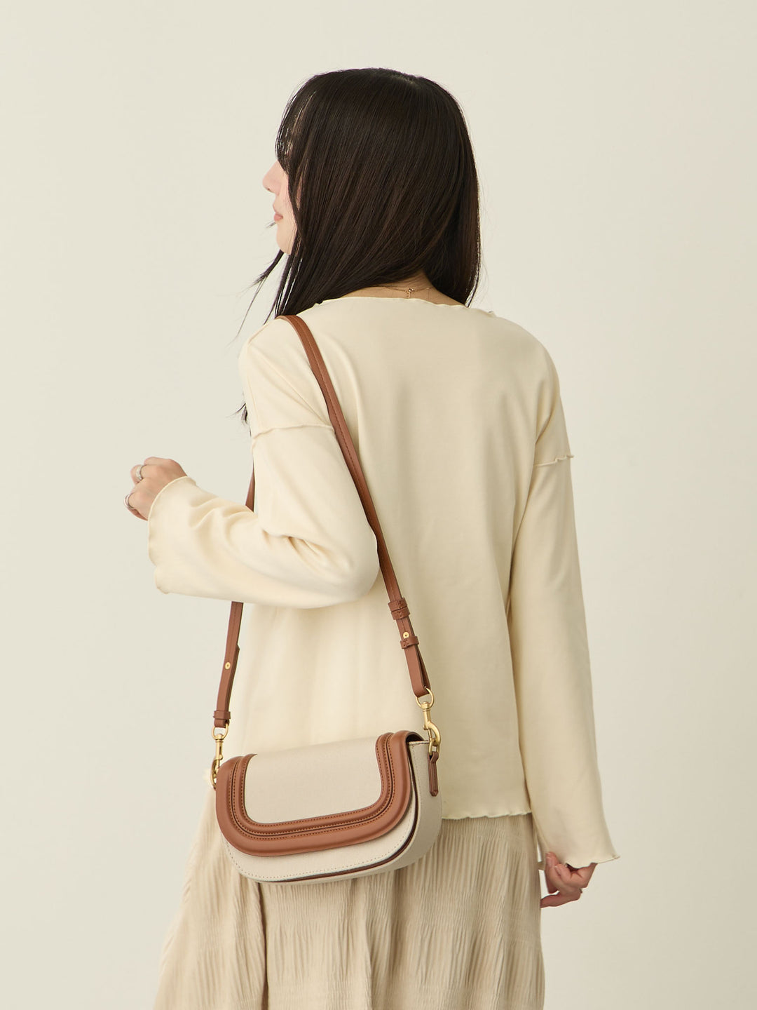 裏起毛ロングTシャツ Ivory