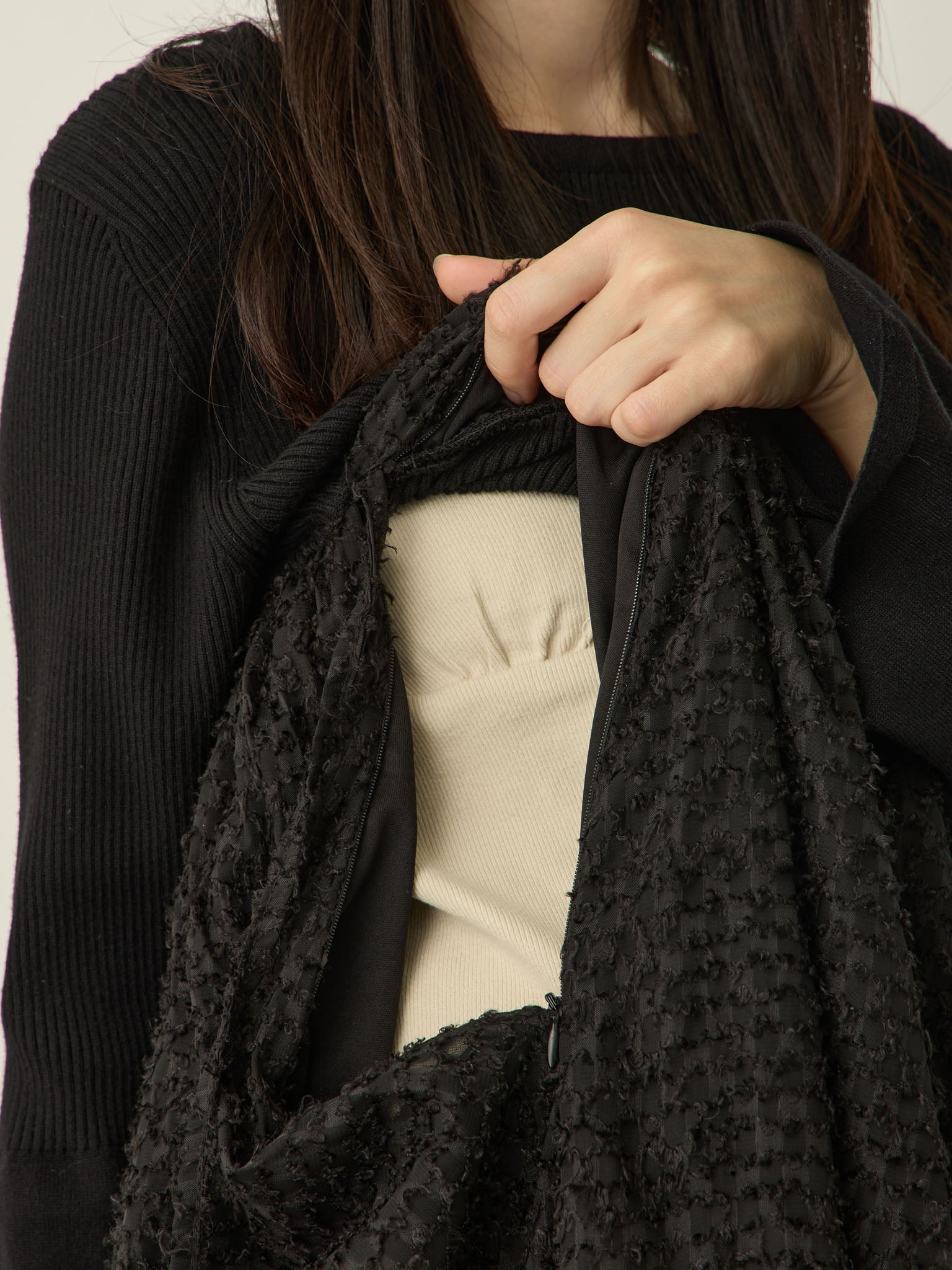 トッカ　ニットワンピース　パール ブーケット ブラック　近年モデル　XS トッカ ニットワンピース パール ブーケット ブラック 近年