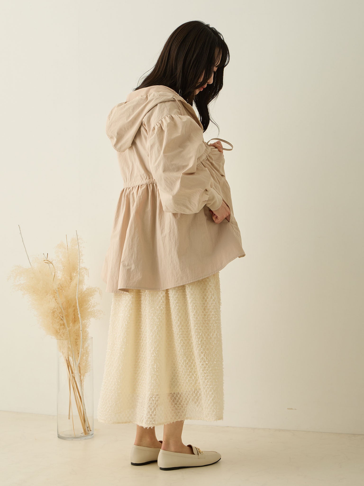 ニットドッキングフェザーワンピース Ivory – honono for mom&baby